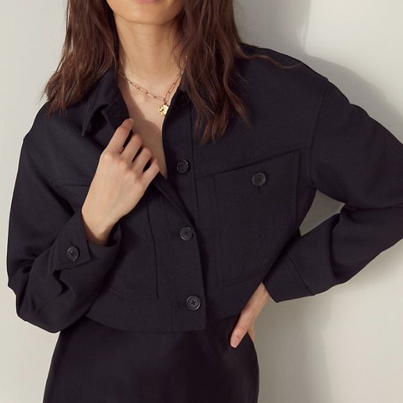 Aritzia - little cropped jacket (black) - Picture 5 of 10